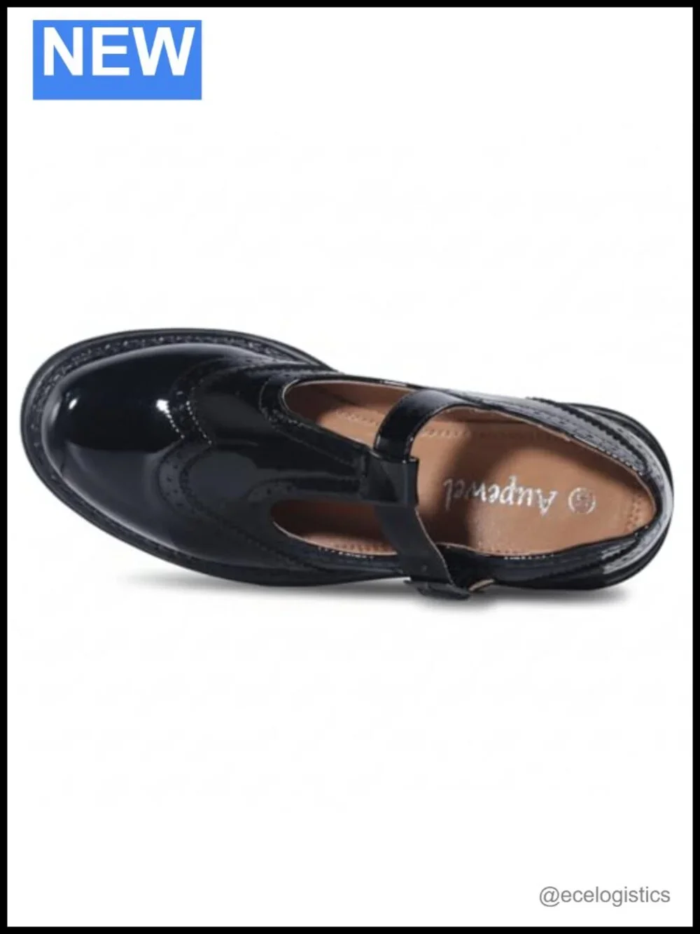 T-Strap Platform Mary Jane Shoes, Round Toe Non-Slip Oxfords for Work